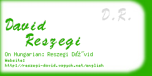 david reszegi business card